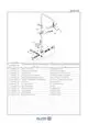 Schematische Darstellung eines Thermostat-Duschsystems von Kludi, bestehend aus verschiedenen Komponenten wie Thermostat, Duschstange und Handbrause, mit Nummerierung der Teile.